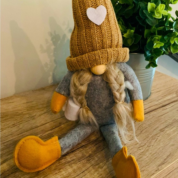 Gnome with Coffee 11” High Adorable Decor Stuffed Fabric - Picture 1 of 4